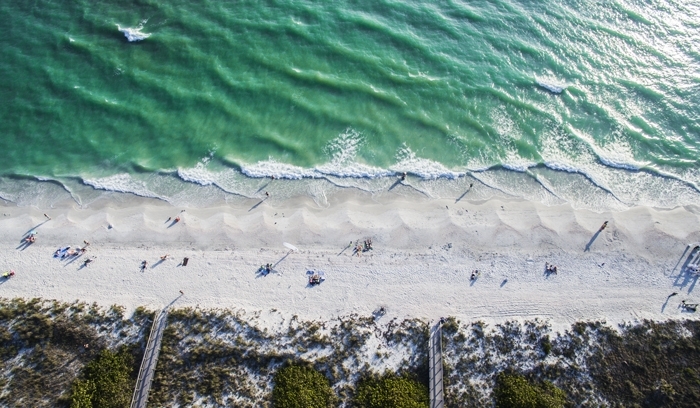 The pristine beaches of Treasure Island offer a great way to relax.